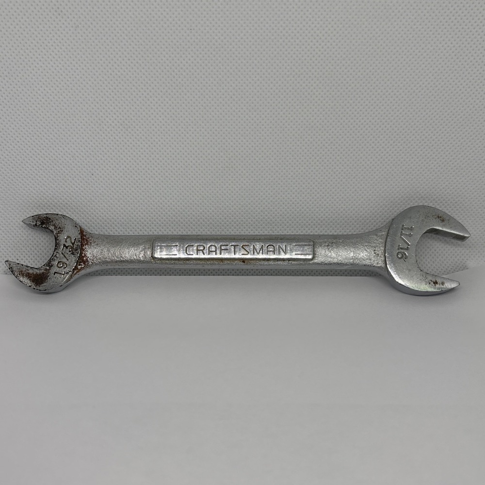 Vintage Craftsman Wrench Open End -V- 19/32"-11/16" #44581 USA
